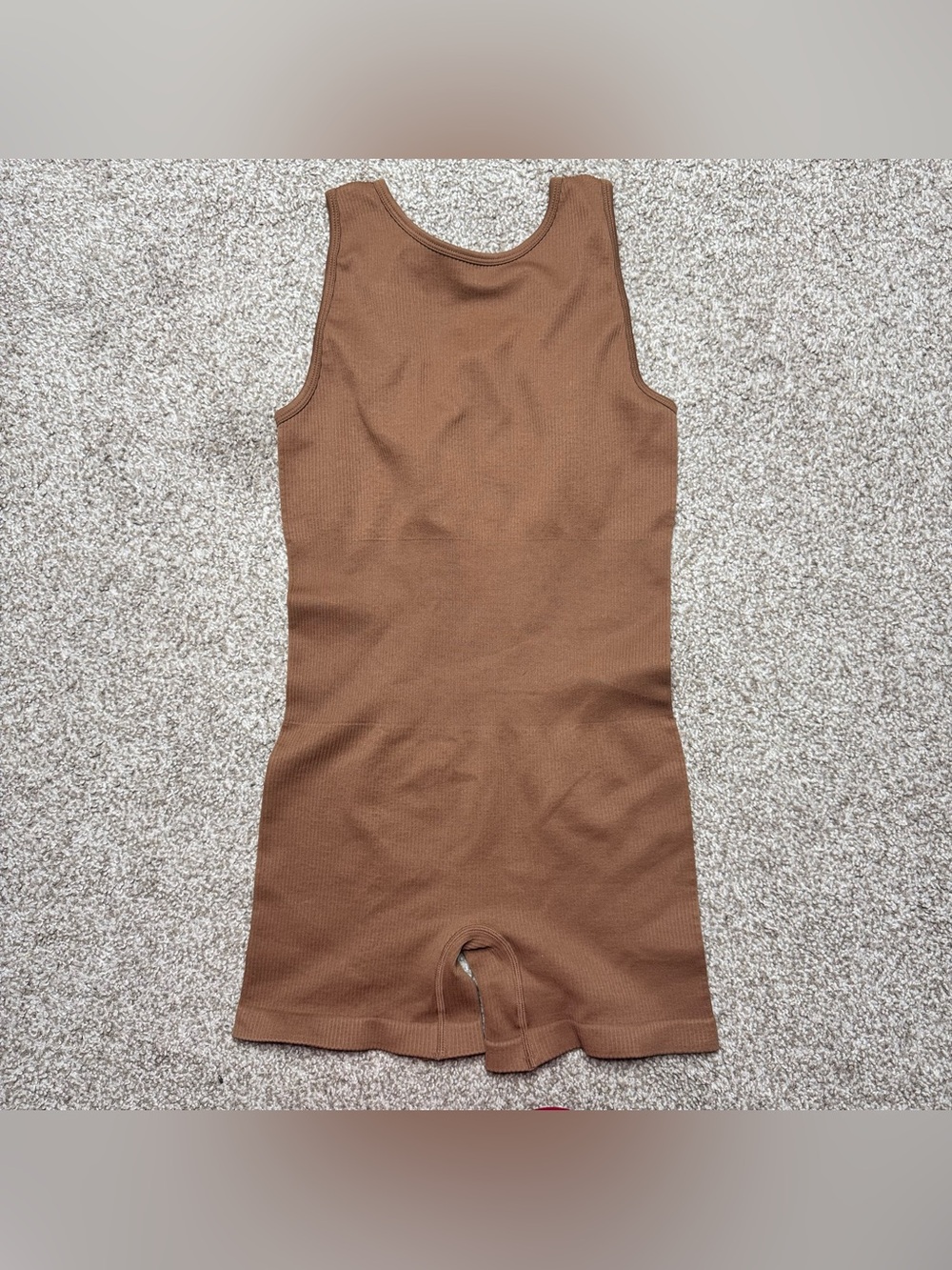 Ribbed sleeveless bodysuit romper